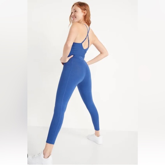 OLD NAVY Active PowerChill Length Cami Jumpsuit Purplish-blue Sz Small - Picture 2 of 8